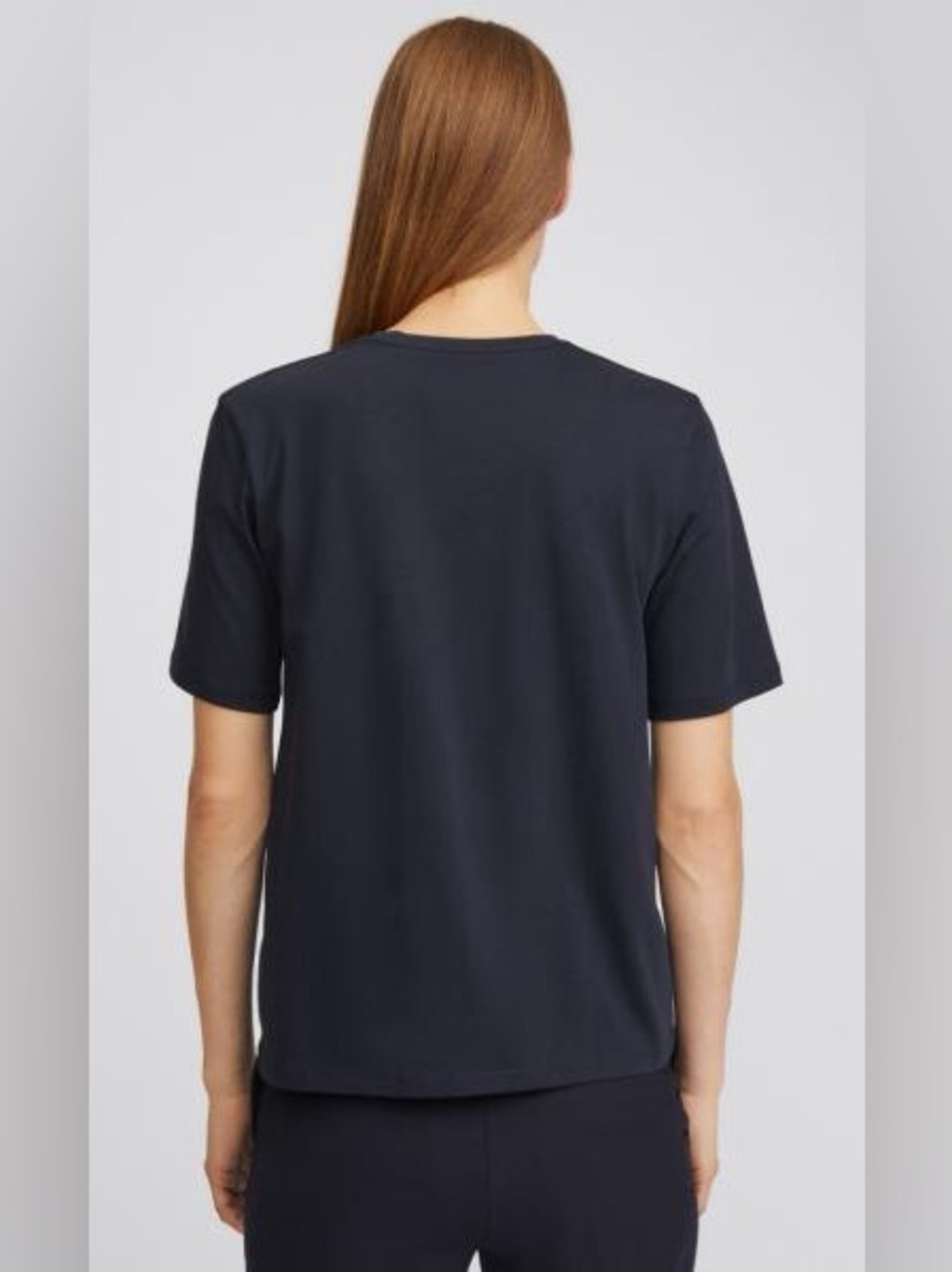 Filippa K Annie Organic Cotton Navy Relaxed Tee - Picture 2 of 6